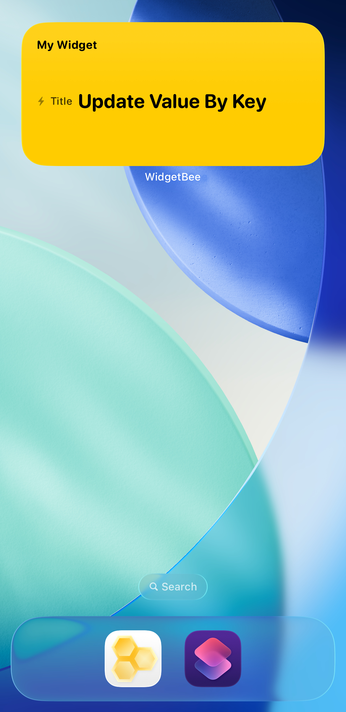 Home Screen widget updated with new value matching key